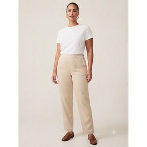 TSD Two Star Dog Womens Beige Pleated Pants Lyocell Size Small Made in USA